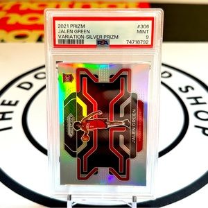 2021 PRIZM JALEN GREEN VARIATION-SILVER PRIZM PSA 9 MINT ROCKETS ROOKIE NBA